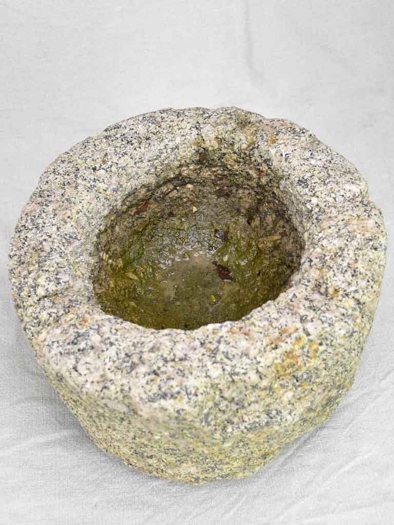 Rustic salvaged granite trough / planter - small 13"