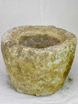 Rustic salvaged volcanic stone trough / planter - large 15"