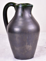 Black mid-century jug signed OUDIN