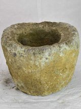 Rustic salvaged volcanic stone trough / planter - large 15"