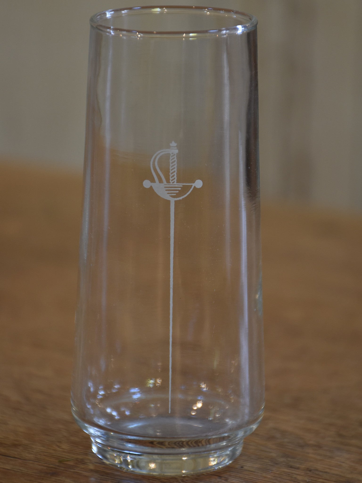 Set of 12 French Armagnac glasses with sword motif