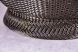 Mid-century silver plated woven bowl
