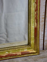 Antique French Louis Philippe mirror with rustic frame 20¾" x 25½"