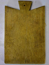 Antique French cutting board with pointed shoulders 12 ½''
