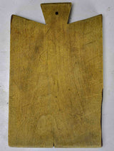 Antique French cutting board with pointed shoulders 12 ½''
