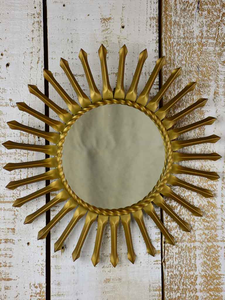 Original 1950's Chaty Vallauris sunburst mirror - 15" diameter