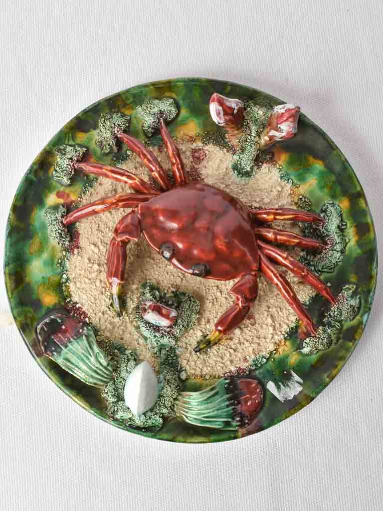Vibrant sea-themed pottery plates