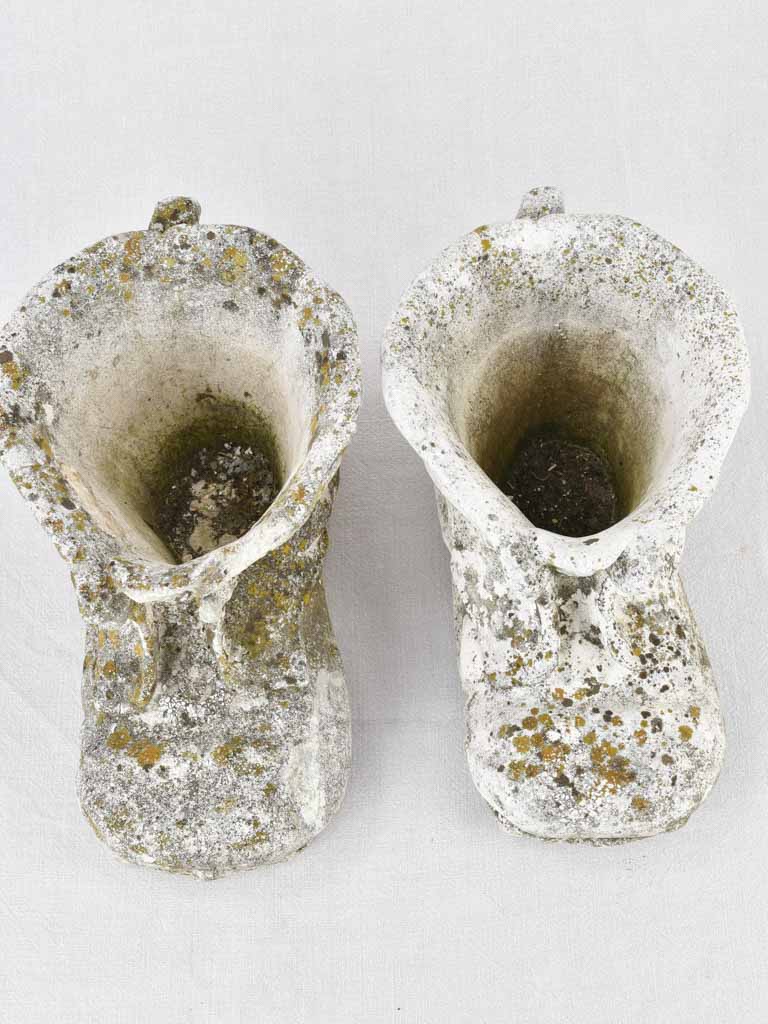 Garden planters, boot-shaped, Italian, 1950s (Pair)
