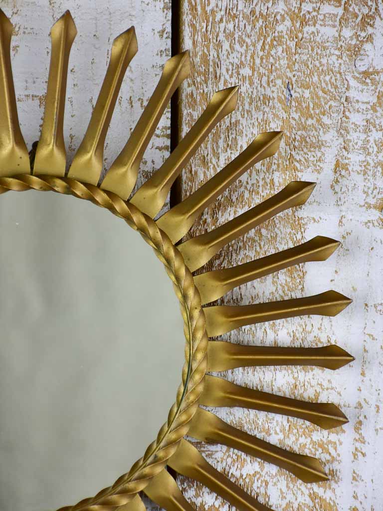 Original 1950's Chaty Vallauris sunburst mirror - 15" diameter