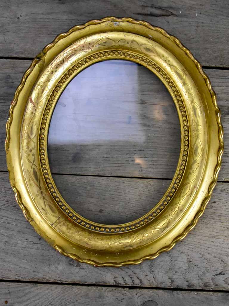 Pair of oval gilded Frames - Napoleon III 15" x 13½"