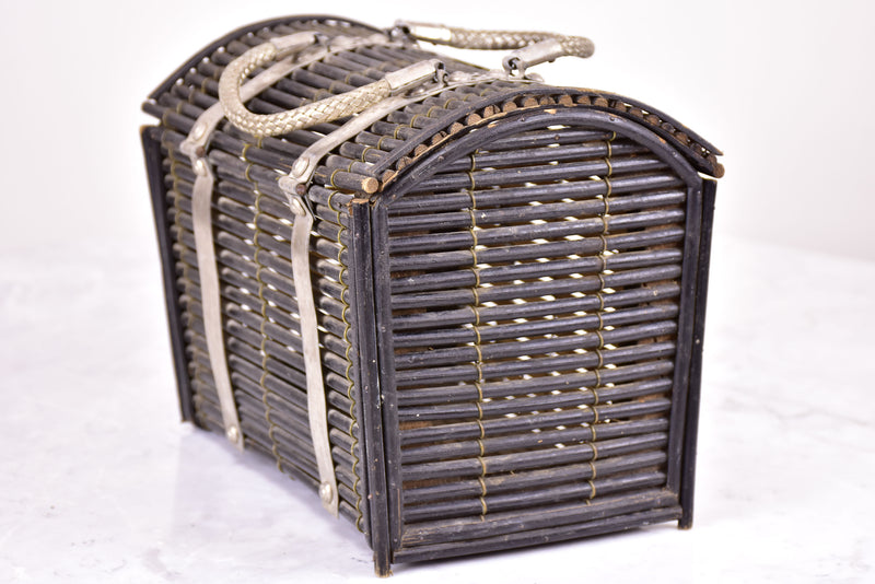 Antique French children's lunch basket