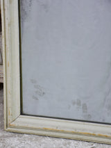 Early 20th-century square mirror with beige timber frame and original glass 34¼"