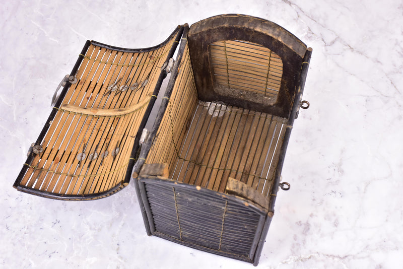 Antique French children's lunch basket
