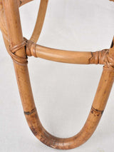 Antique pair of cane bar stools