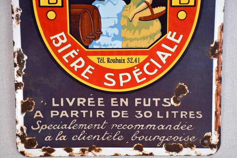 Vintage French sign - Bierre Boheme 11½" x 15"