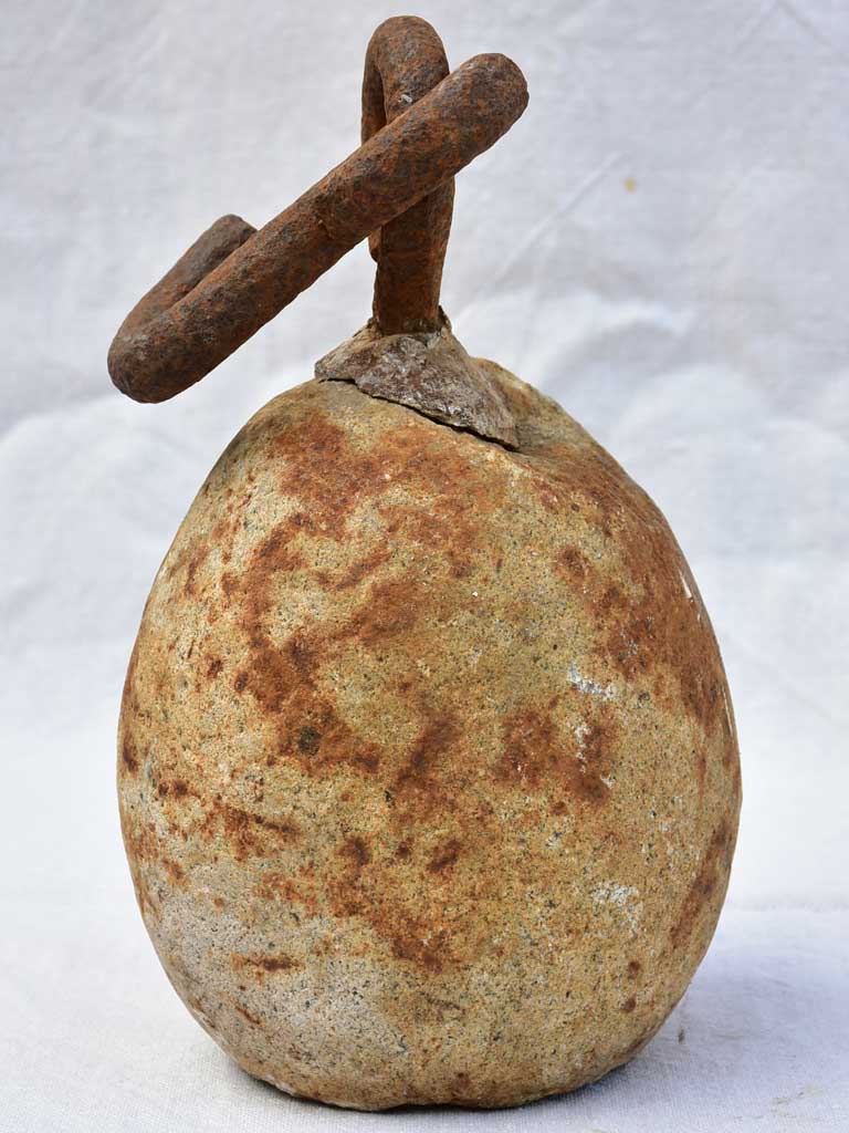 19th century French stone counterweight from a rotisserie