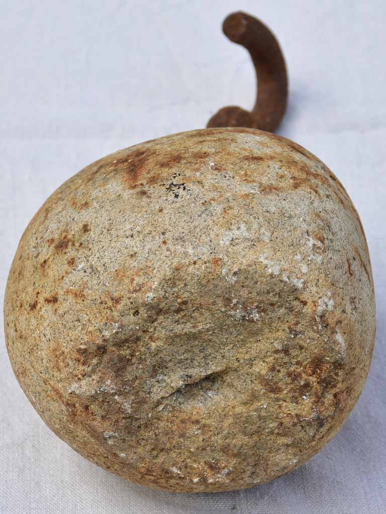 19th century French stone counterweight from a rotisserie