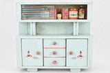 1950s toy kitchen dresser and table with parts