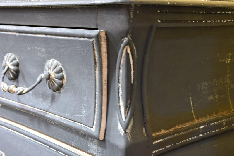 French Tombeau commode with blue patina