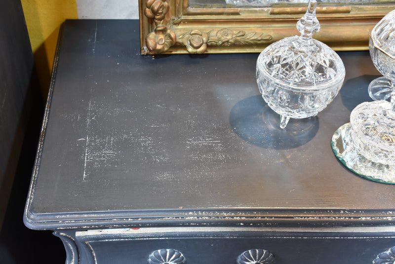 French Tombeau commode with blue patina