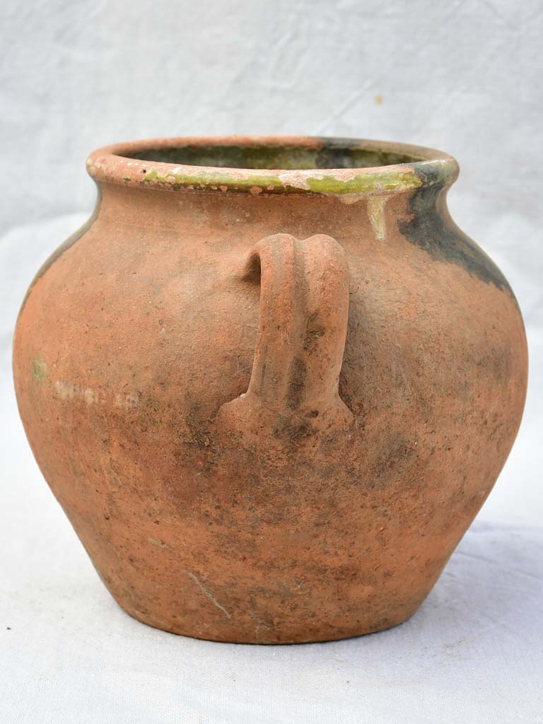 Rustic French clay preserving pot 8¾"