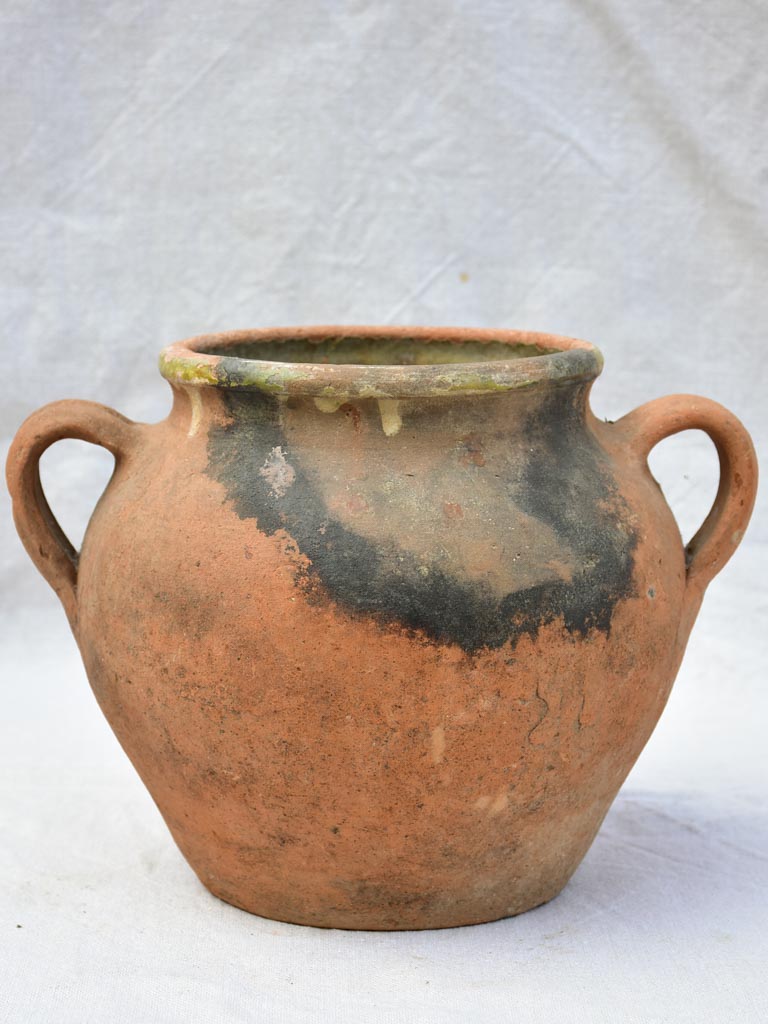 Rustic French clay preserving pot 8¾"