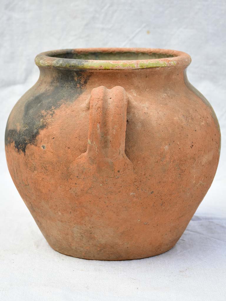 Rustic French clay preserving pot 8¾"