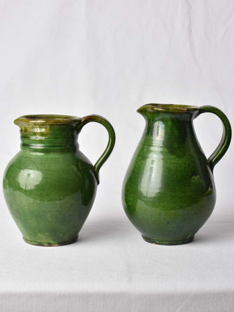 Green Terracotta Pitchers with Antique Style
