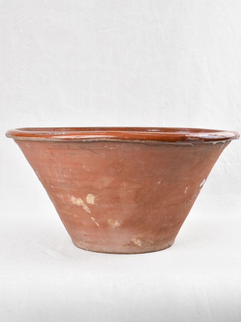 Antique Terracotta Tian Bowl with Brown Glaze