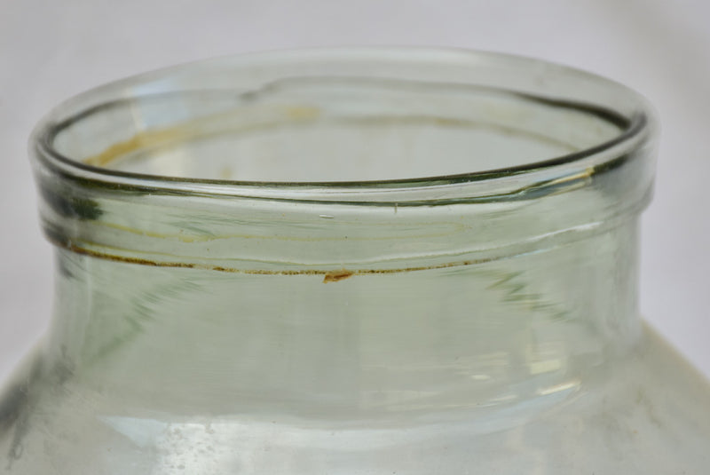 Early 20th century French preserving glass jar - gray 12½"