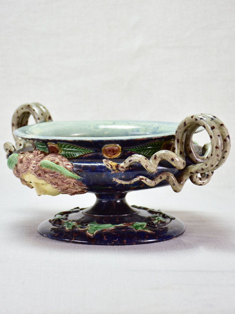 Rare nineteenth-century Palissy Barbontine bowl 11¾" - Achille Barbizet
