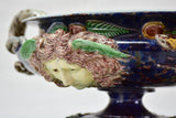 Rare nineteenth-century Palissy Barbontine bowl 11¾" - Achille Barbizet