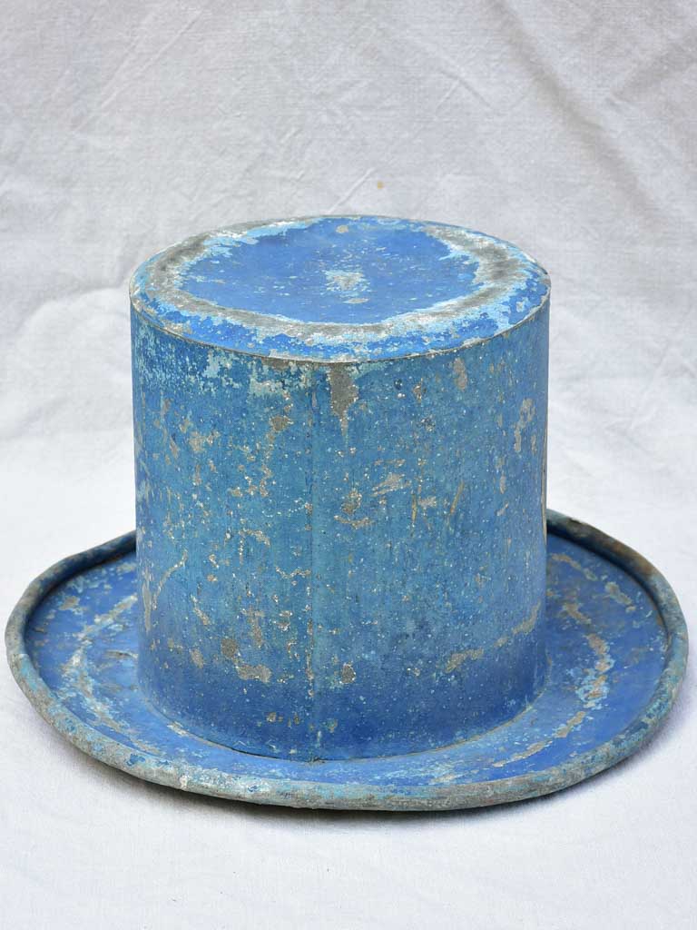 Rare 19th Century French hat - zinc sign from a hatter's shop 10¾"
