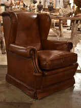 Vintage French wingback club chair
