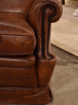 Vintage French wingback club chair