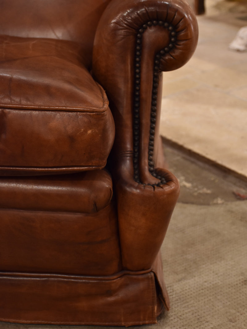 Vintage French wingback club chair