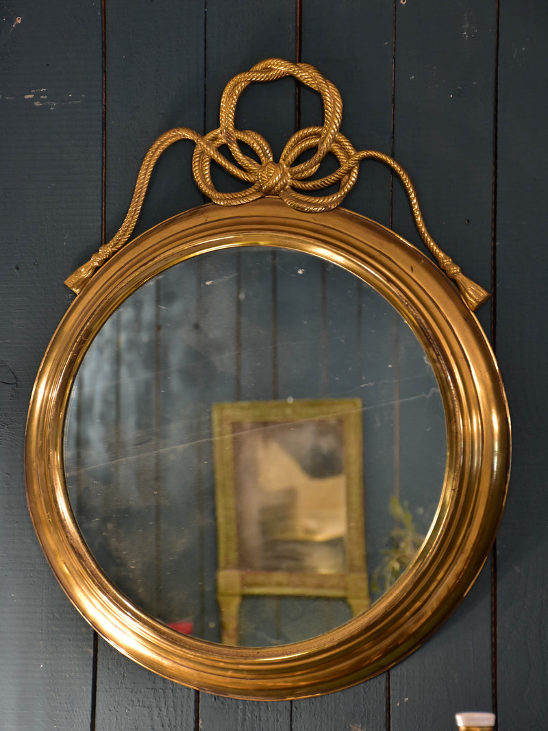 Round vintage French mirror