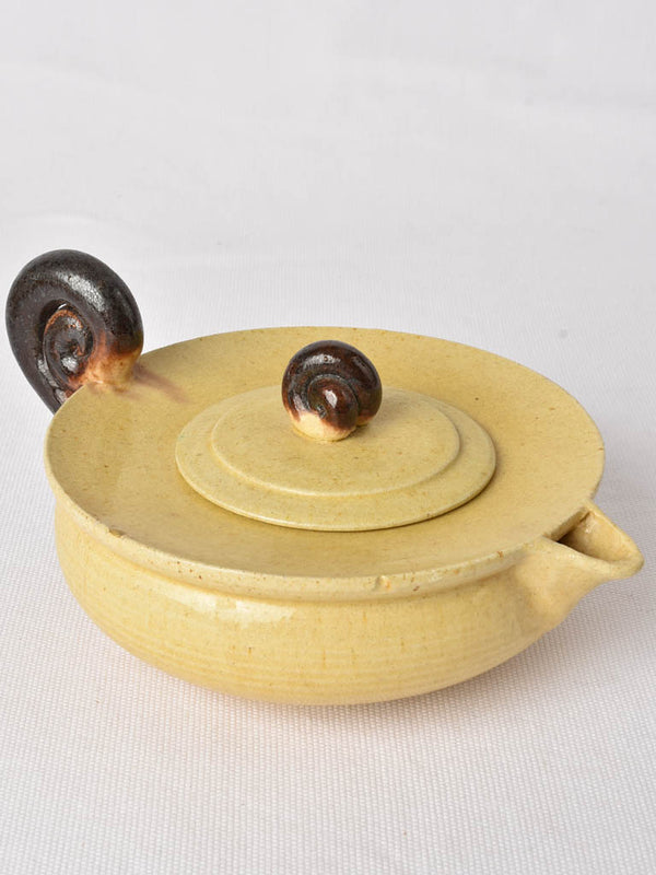 1940s Dieulefit tea service w/ scroll handles