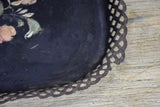 Rustic Napoleon III platter - handpainted 18½" x  13½"