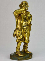 Louis Oury Art Deco bronze sculpture of a young boy 12¼"