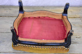 Small Napoleon III footstool with cross stitch upholstery