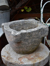 Very large 19th century marble mortar