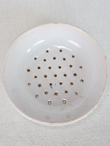 Early 20th-century French strainer plate for strawberries 8"