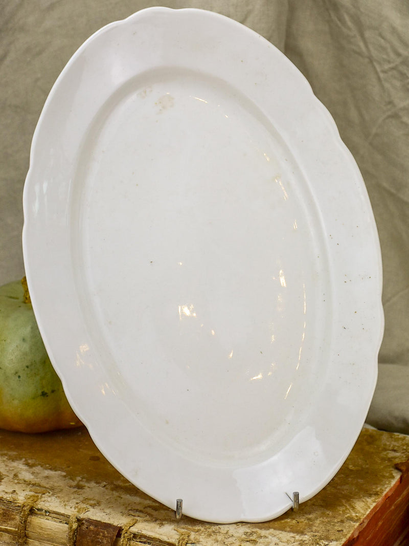Large antique French ironstone platter