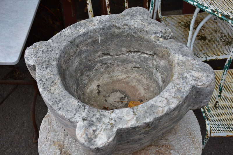 Very large 19th century marble mortar