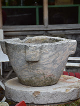 Very large 19th century marble mortar