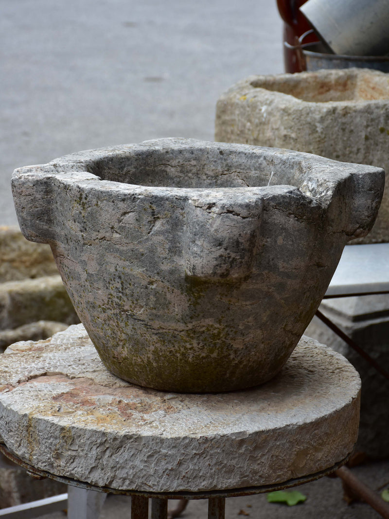 Very large 19th century marble mortar