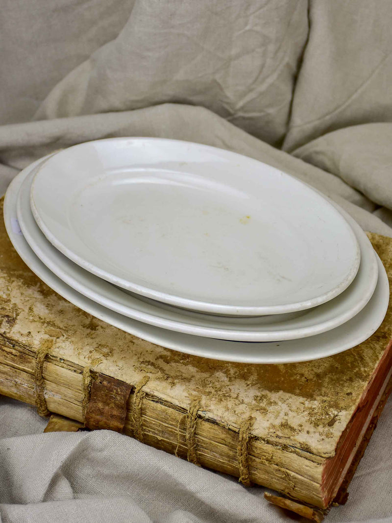 Three antique earthenware platters