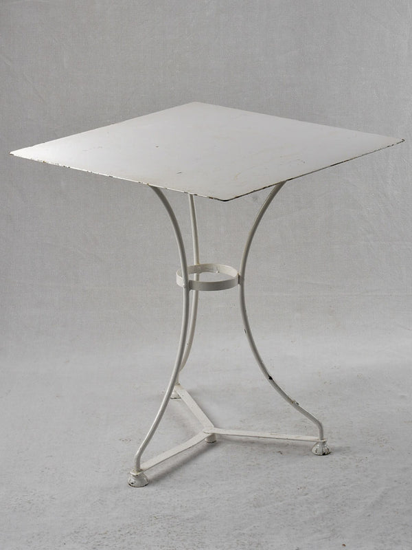 Pair of vintage square white tables 25½"