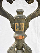 Napoleon III candelabra carved wood with four candleholders monogrammed CB 41""
